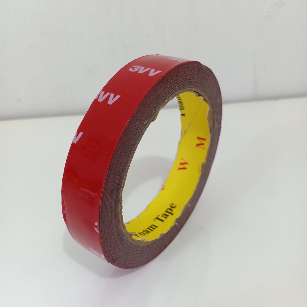 

DOBEL TAPE LEM PEREKAT BOLAK BALIK DOUBLE TAPE 3M MERAH AKRILIK