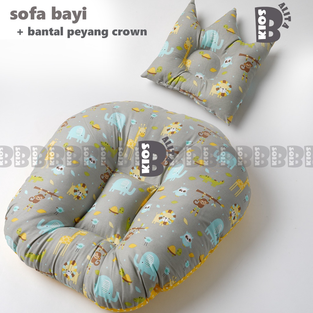 PAKET KASUR BAYI MULTIFUNGSI SOFA BAYI + BANTAL PEYANG CROWN BABY [TERMURAH]  TEMPAT TIDUR BAYI MATRAS BAYI KASUR BAYI SET