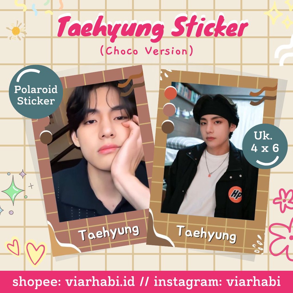 

[Isi 7 pcs] Stiker Taehyung Choco Version Ready Stock TANPA MINIMAL ORDER