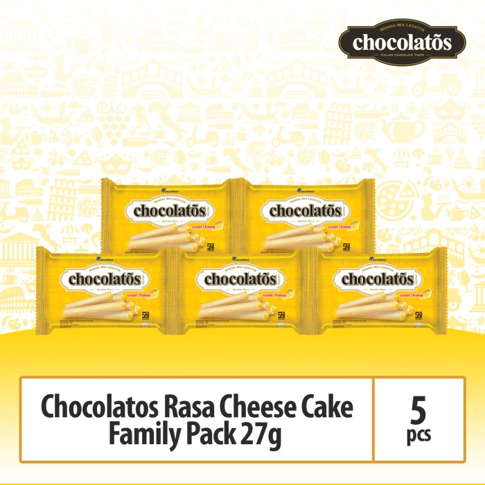 

T0P CHOCOLATOS CHEESE CAKE FAMILY PACK - WAFER ROLL KEJU NICE