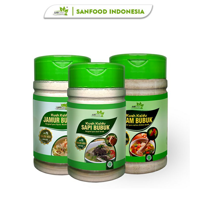 

Kuah Kaldu Bubuk Jamur, Ayam, Sapi 60 gr - Sanfood