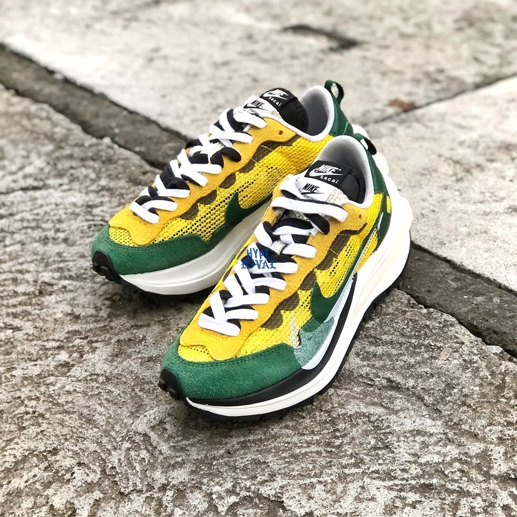 Nike x Sacai VaporWaffle Tour Yellow Green