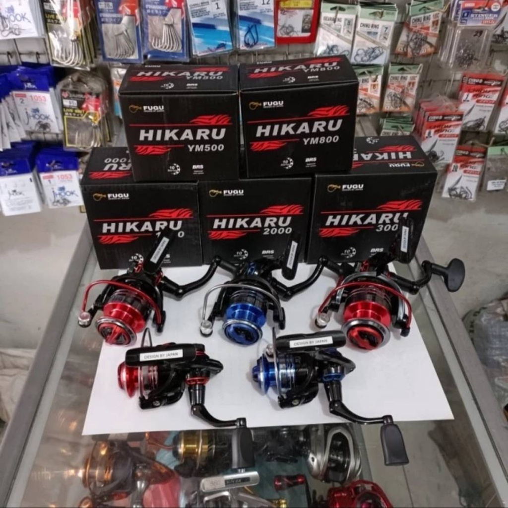 Reel Pancing FUGU HIKARU 10BB RATIO 5.2.1 Spool Besi Terbaru