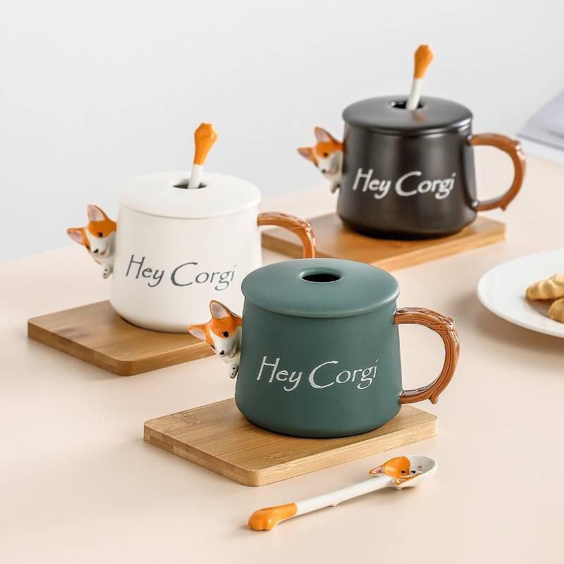 WOOF Corgi Dog Mug Keramik / Set Mug / Mug Couple