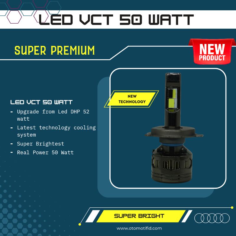 Lampu Mobil Led VCT 50 Watt Canbus Premium H4