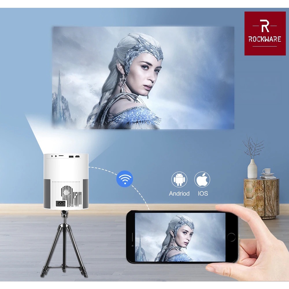M1W ANDROID Version - Smart LED Projector FULL HD 1080P 4000 Lumens - DIKENAL DI PASARAN DENGAN NAMA AUN ET40S ANDROID VERSION