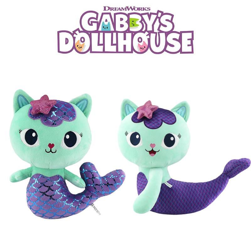 Mainan Lembut Mermaid Cat Comforting Plush Stuffed Doll Anak Perempuan Hadiah