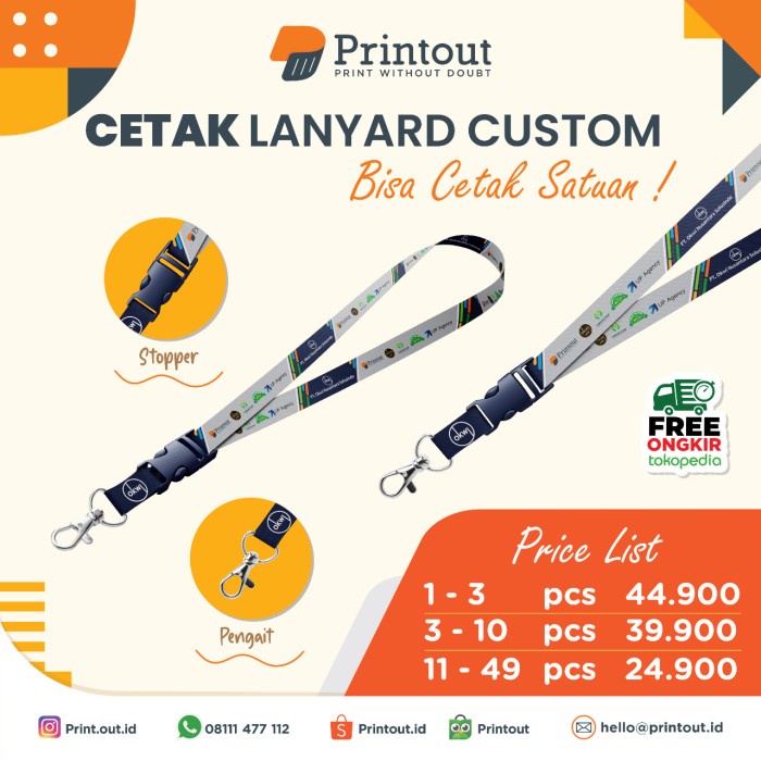 

Document Organizer Lanyard Satuan Custom Free Desain