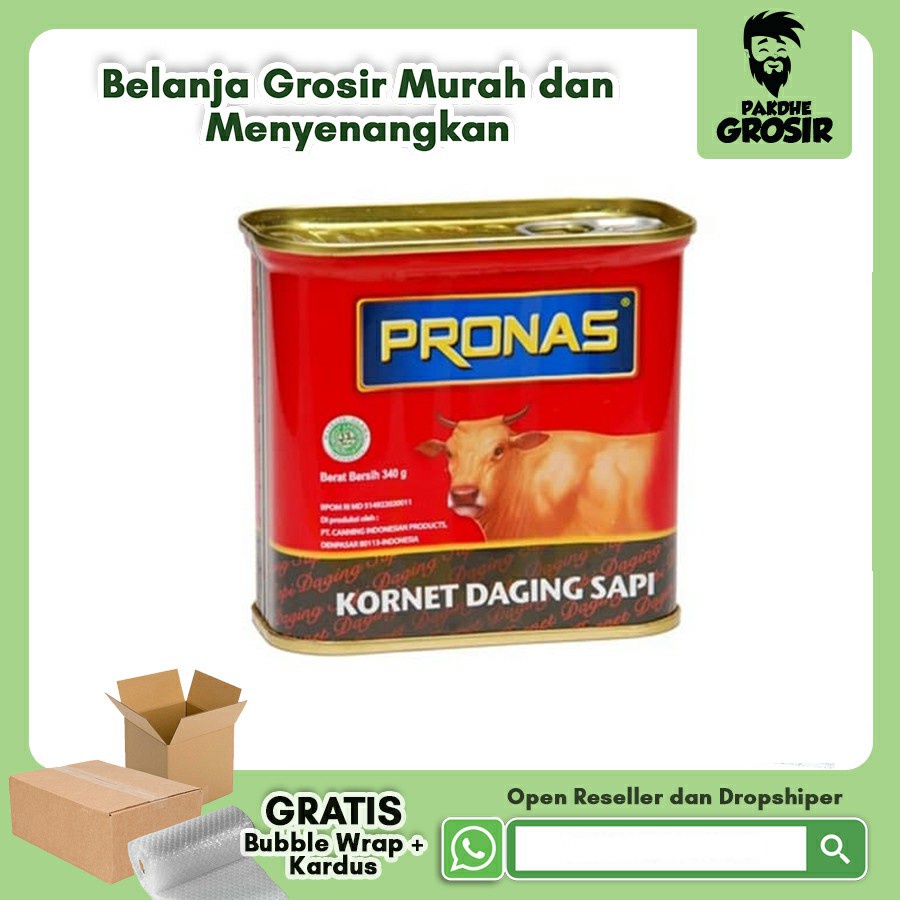 

Pronas Corned Beef Kornet Daging Sapi 340 gram