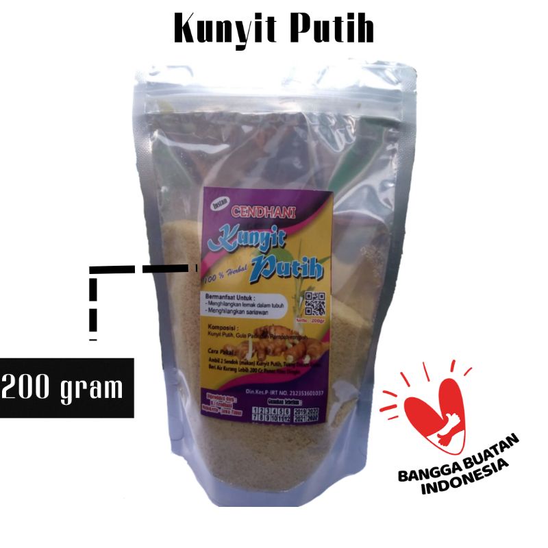 

kunyit putih instan cendhani minuman herbal sehat jamu tradisional kunyit putih bubuk murni