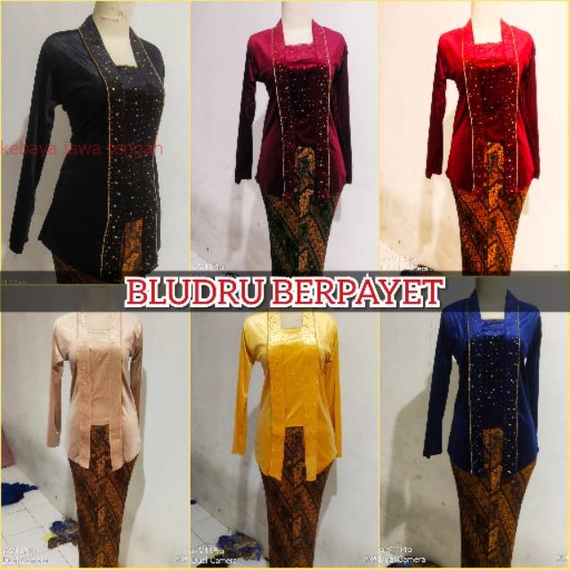 new SET Kebaya kartini berpayet bludru kutu baru Kebaya Bludru