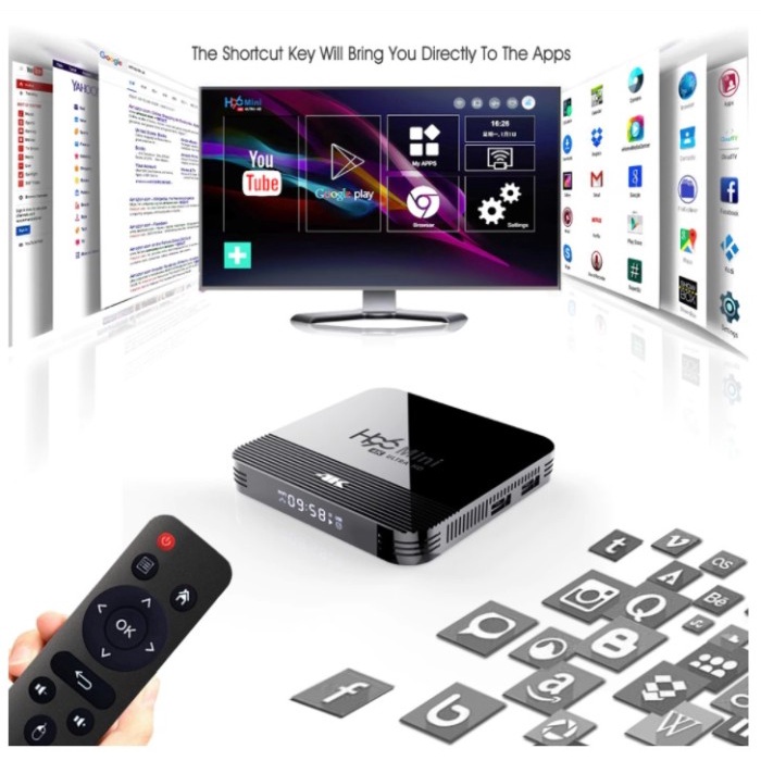 Box New Android 10 Android Tv Box H96 Mini V8 Ram 2G Rom 16G