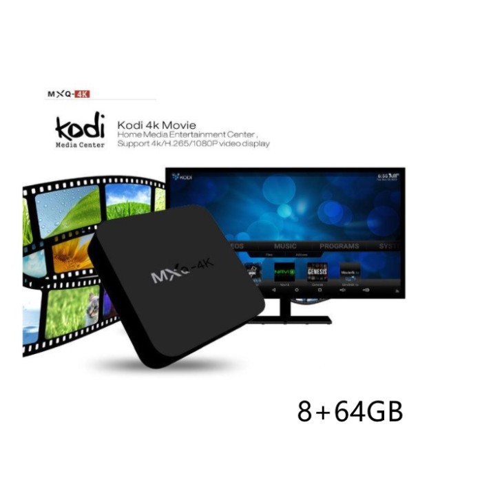 Tv Box Android Tv Box 2+16Gb Mxq Pro Pointer Keyboard 4K Internet Smart Tv