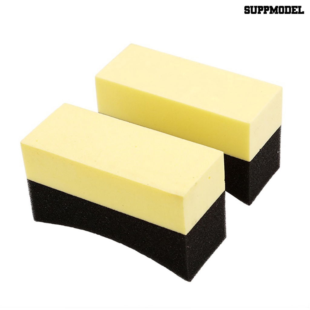 [SM] 2pcs Auto Roda Mobil Ban Pembersih Ban Berdandan Waxing Polishing Brush Sponge Alat