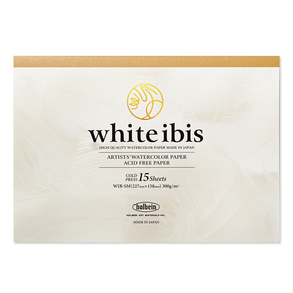 Holbein White Ibis Artist Watercolor Paper WIB-SM (227mm x 158mm),300gsm,15 Sheets