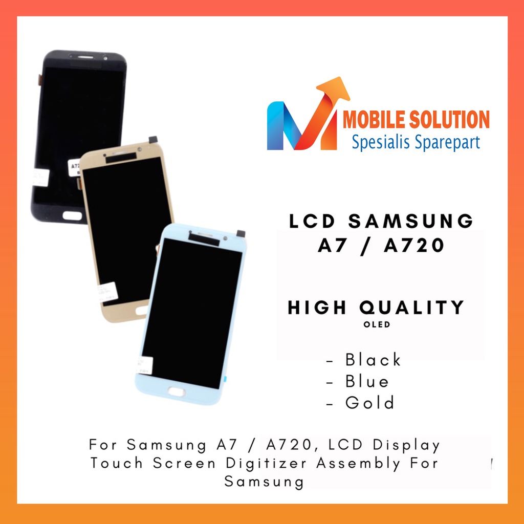 Grosir LCD Samsung A7 A720 2017 Fullset Touchscreen Garansi 1 Bulan + Packing /Bubble