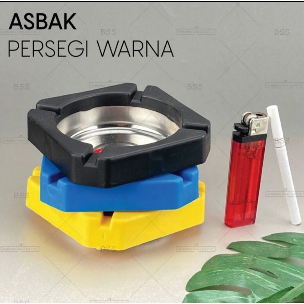 Jual Asbak Stainless Persegi Warna Asbak Kotak Segi Warna Warni Shopee Indonesia