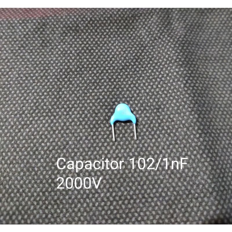 10 Pcs High Voltage Capacitor 1nf 102 2000V Keramik Milar