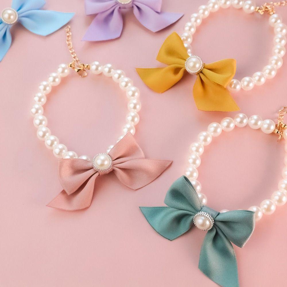 REBUY Rebuy Pet Collar Gift Indah Pet Hias Kitten Puppy Perhiasan Aksesoris Hewan Peliharaan Kucing Kerah