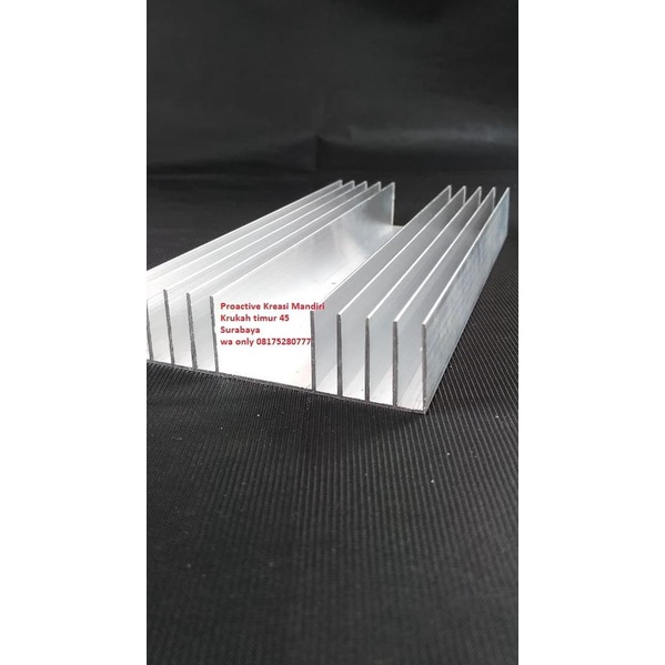 Pendingin power sanken p 60 cm type 5 sirip Tipis Heatsink aluminium