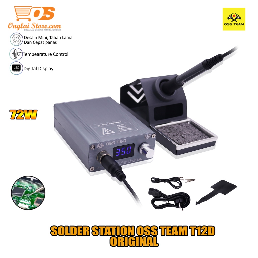 Jual OSS TEAM T12D Solder Station Soldering Iron Solder Listrik Digital