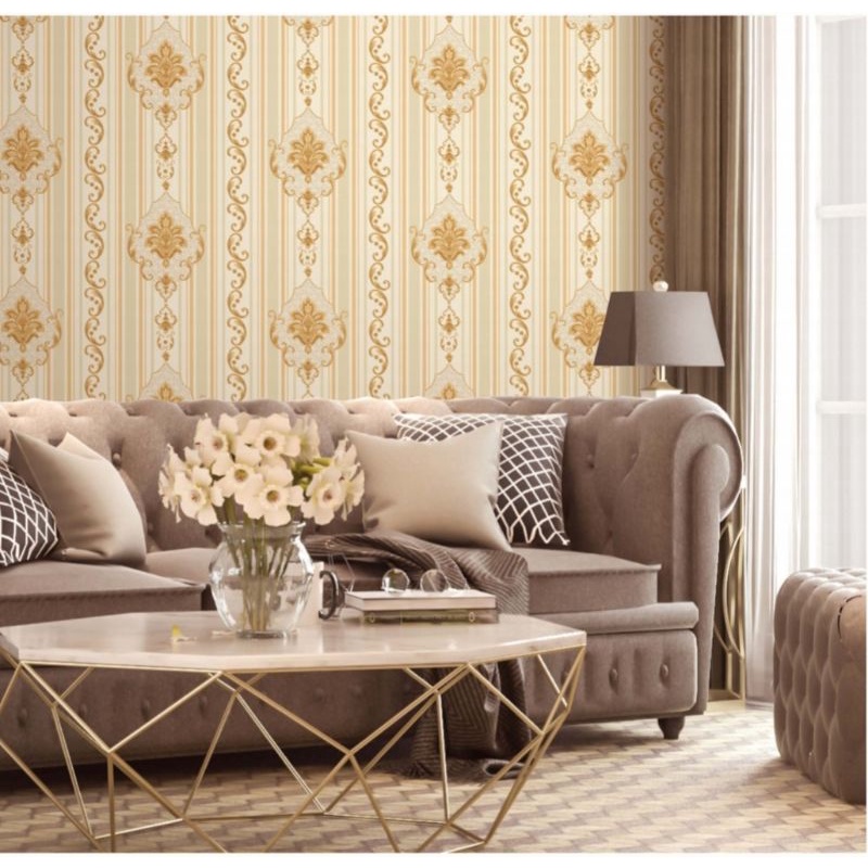 Wallpaper Dinding/wallpaper Murah/wallpaper Klasik/wallpaper classic Gold/wallpaper classic/wallpape