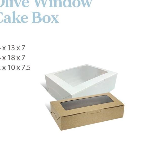 

[Digipack] Olive Brown Window Cake Box 24 x 13 x 7 | Kotak | Dus Kue