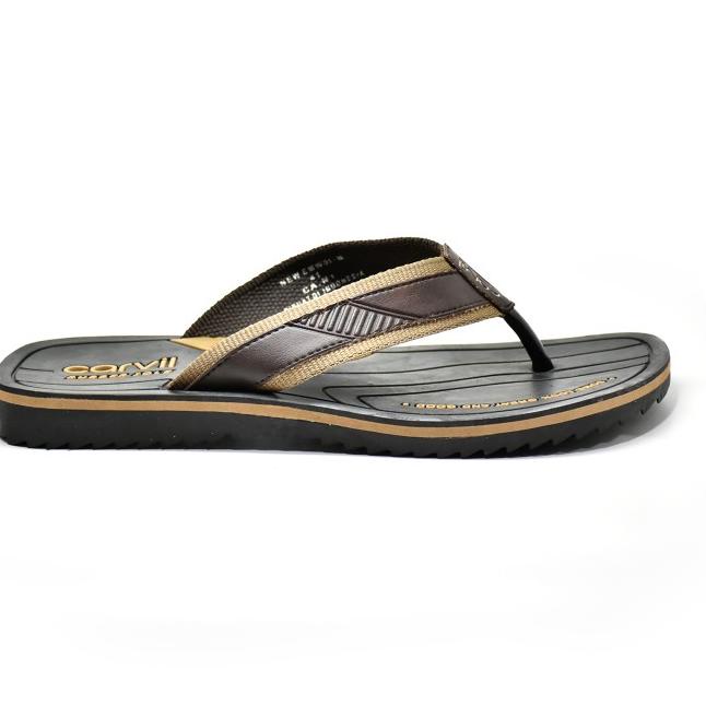 Carvil Sandal Pria NEW EMW-02 BLACK/BROWN - 39