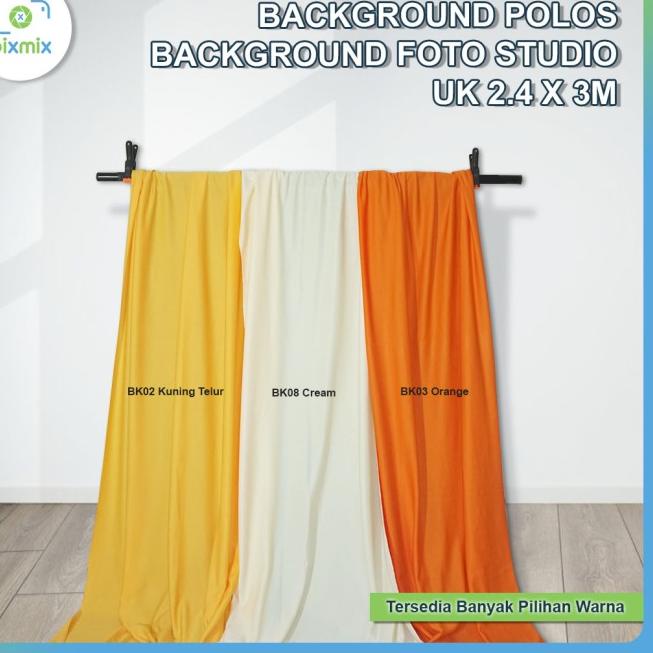 Background polos / background foto studio - 2.4x3 Meter - Abu-abu Muda