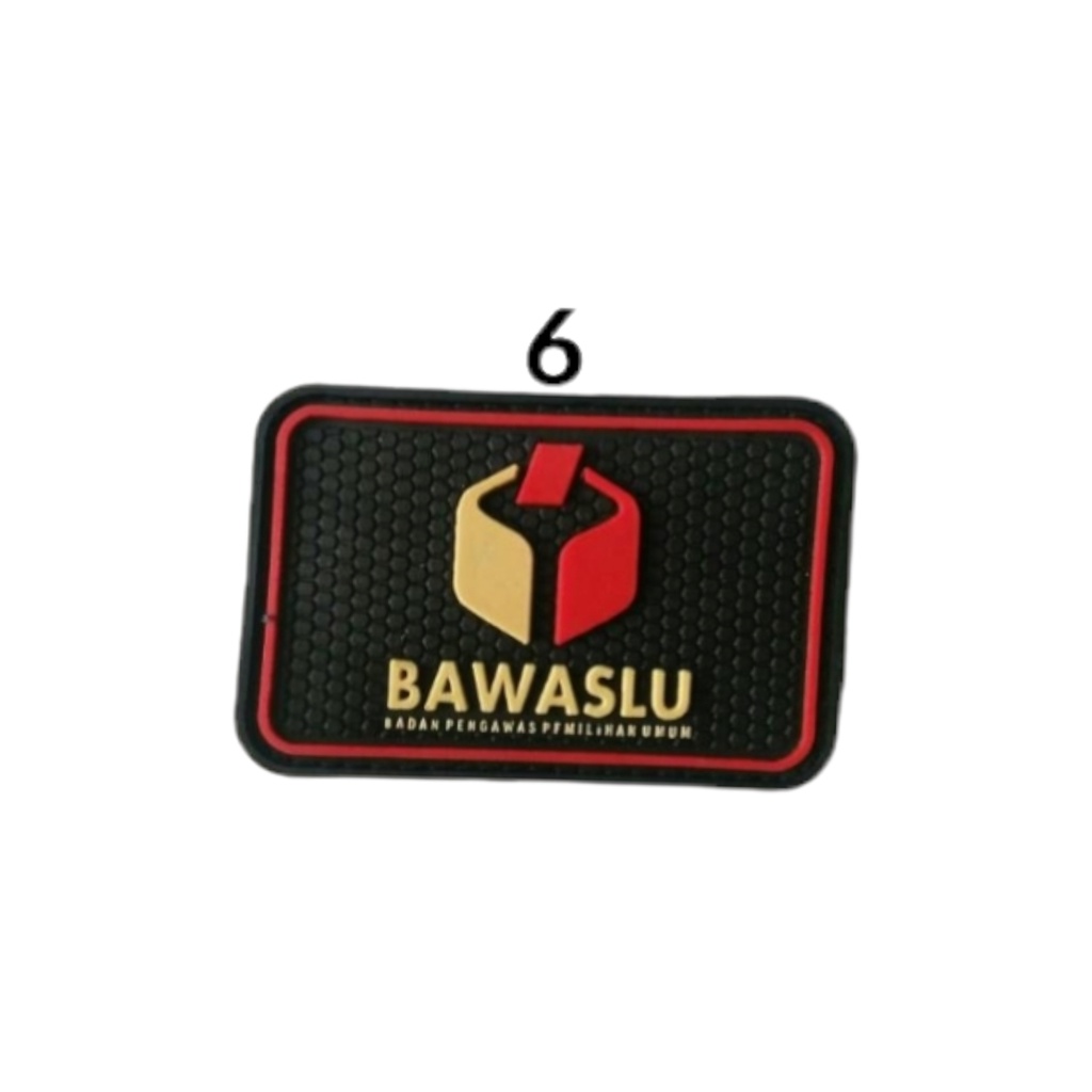 Patch Rubber Logo Kpu Pemilu, Bawaslu Panwaslu, PPS Panitia Pemilihan Suara, Bendera Indonesia