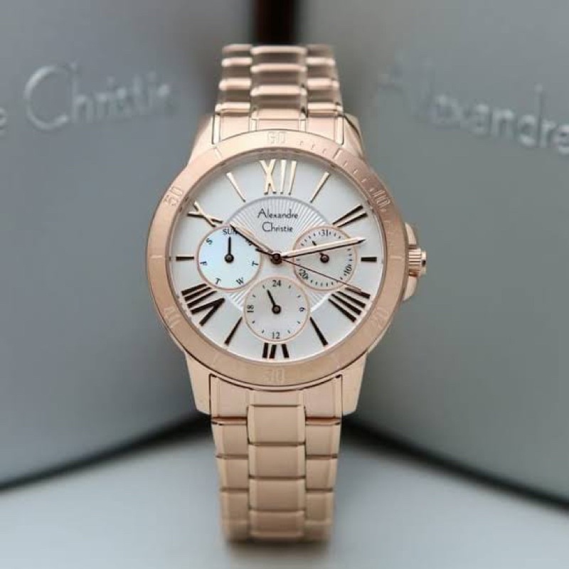 Jam Tangan Alexandre Christie AC 2650 wanita / Alexandre Christie AC  2650 ROSEGOLD ORIGINAL BERGARANSI RESMI