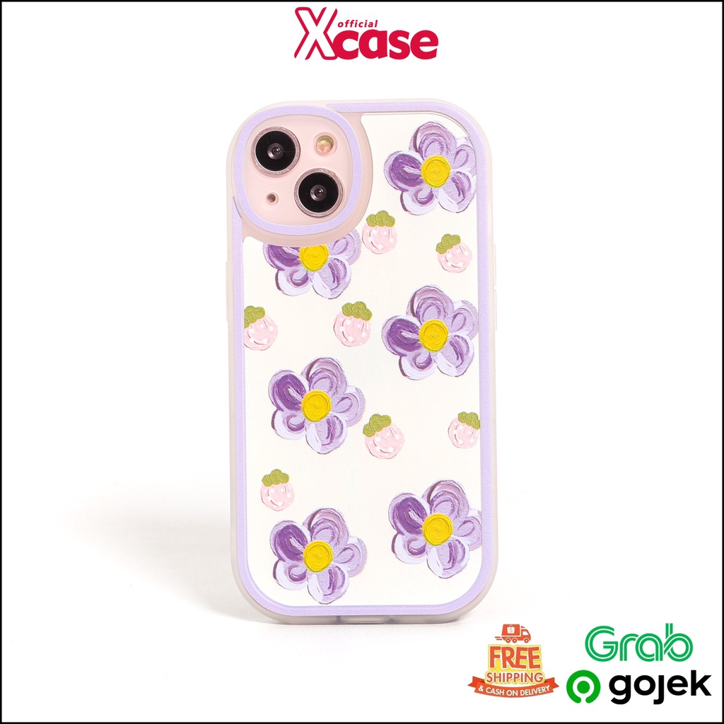 Purple Flowers For iPhone X XR XS MAX 11 12 13 14 MINI PLUS PRO MAX