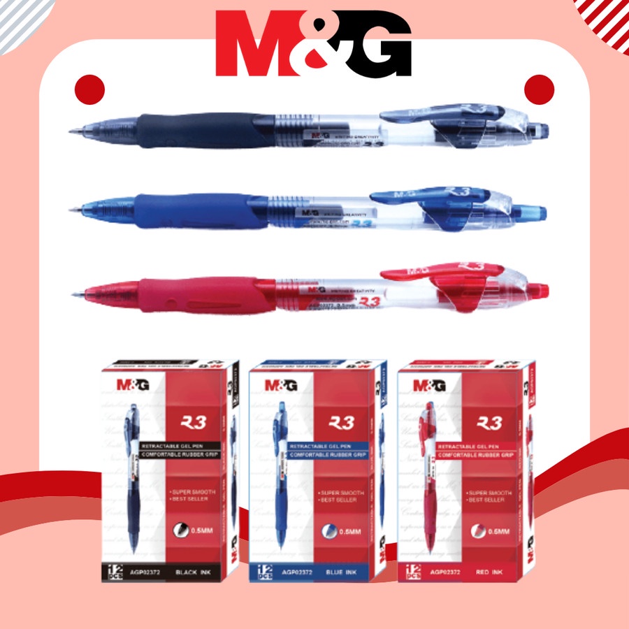 

M&G - Pulpen Gel Cetek / Retractable Gel Pen 0.5mm (AGP02372) – R3