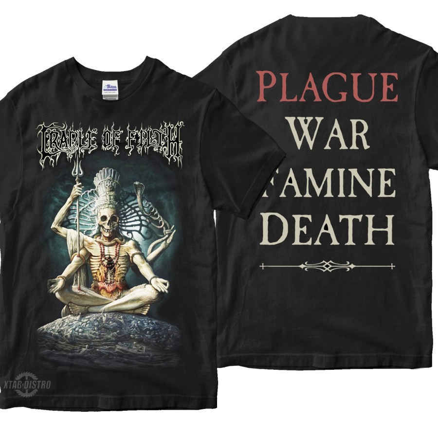 Kaos CRADLE OF FILTH 3 PLAGUE WAR Kaos Banb Black Metal Gothic Black