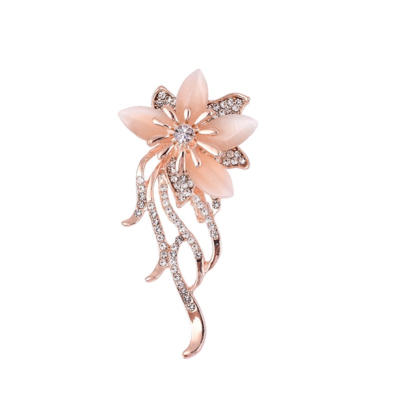 Bros Pin Bahan Alloy Hias Mutiara Berlian Imitasi Gaya Korea Untuk Pakaian
