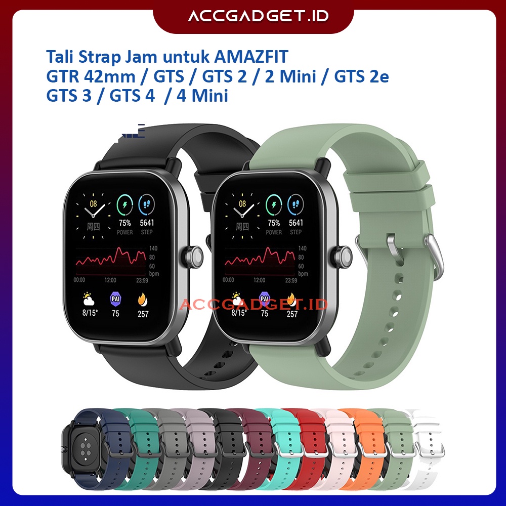 Tali Strap Silicone Jam Amazfit GTR 42mm/ GTS / GTS 2 mini / GTS 2/ GTS 2e/ GTS3 / GTS 4 / 4 Mini - UNV1 Replacement Strap