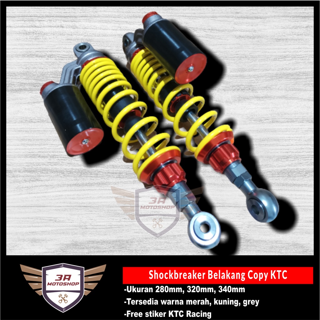 Shockbreaker Belakang Tabung Atas Copy KTC 280 320 340 + Free Stiker KTC Racing