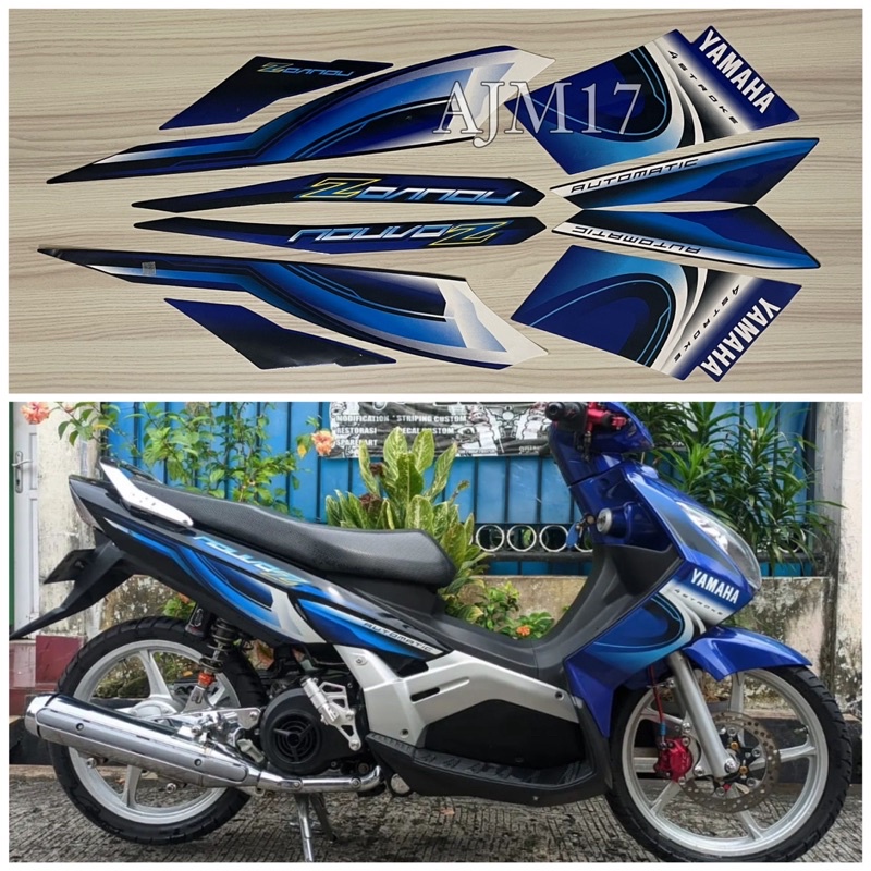 STIKER STRIPING NOUVO Z 2007 BIRU