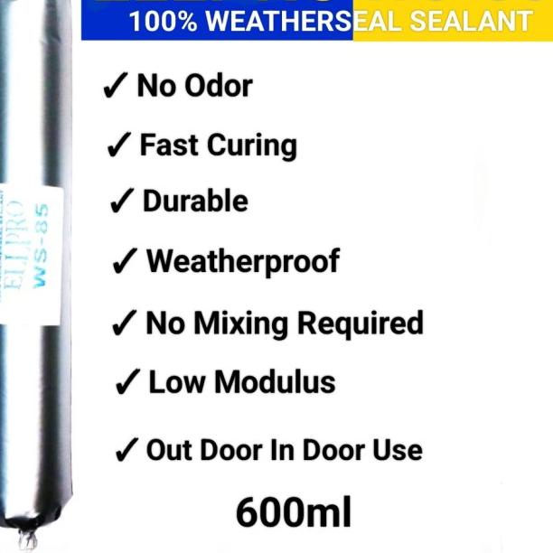 

Lem Silikon Sosis/Lem Silicone Sealant ELLPRO WS-85 Weatherseal 600ml - L.Grey/Abu Muda