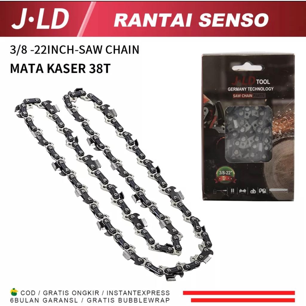 JLD 3/8 Rantai Senso 325 Rantai Senso 22" Rantai Potong 38 mata BAR