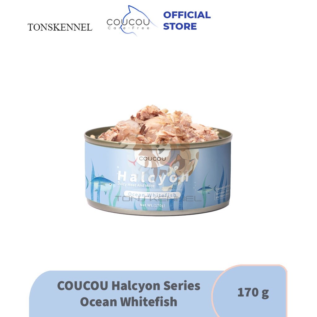 COUCOU Ocean Whitefish 170g Halcyon Series Makanan Kaleng Basah Kucing