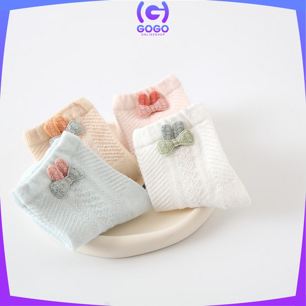 GOGO-P214 Kaos Kaki Anak Balita Gemoy Motif Kelinci Kaus Kaki Baby Unisex Anti Slip Bahan Katun Elastis Baby Socks