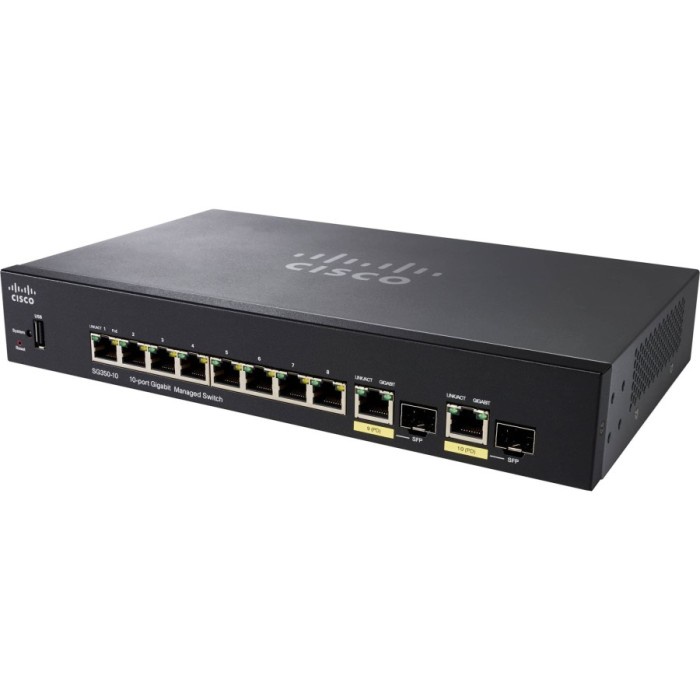 Cisco Sg350-10-K9-Eu 8 Port Gigabit + 2 Combo Mini Gbic #Original