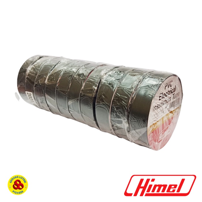 Himel Isolasi Kabel Listrik Warna Hitam 20 Meter PVC Insulation Electrical Tape