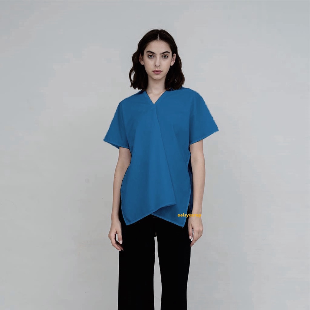 Atasan Blouse V Neck | Cringkle Airflow