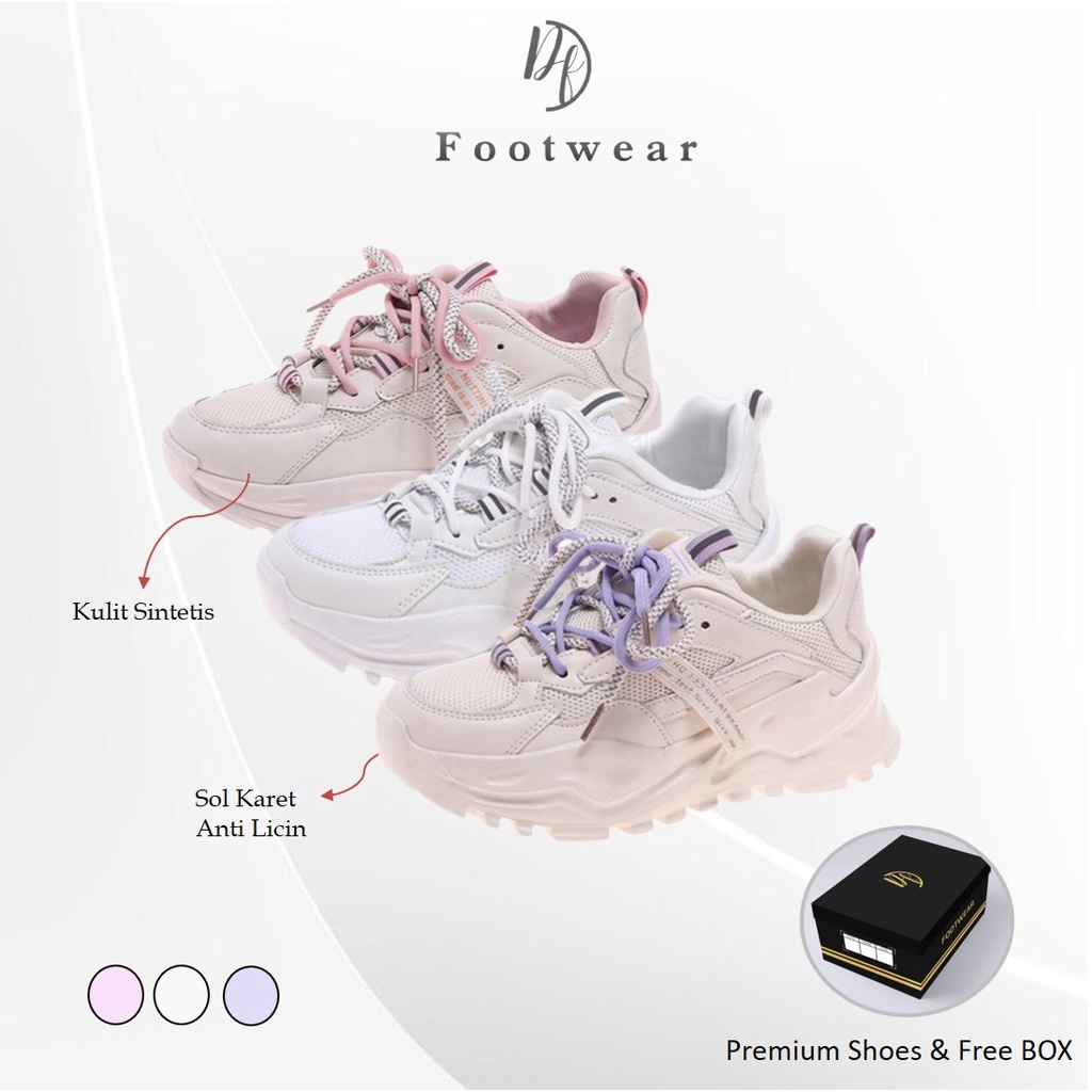 [DF FOOTWEAR] Sepatu Wanita Sneakers Wanita Import Premium Quality DF 602