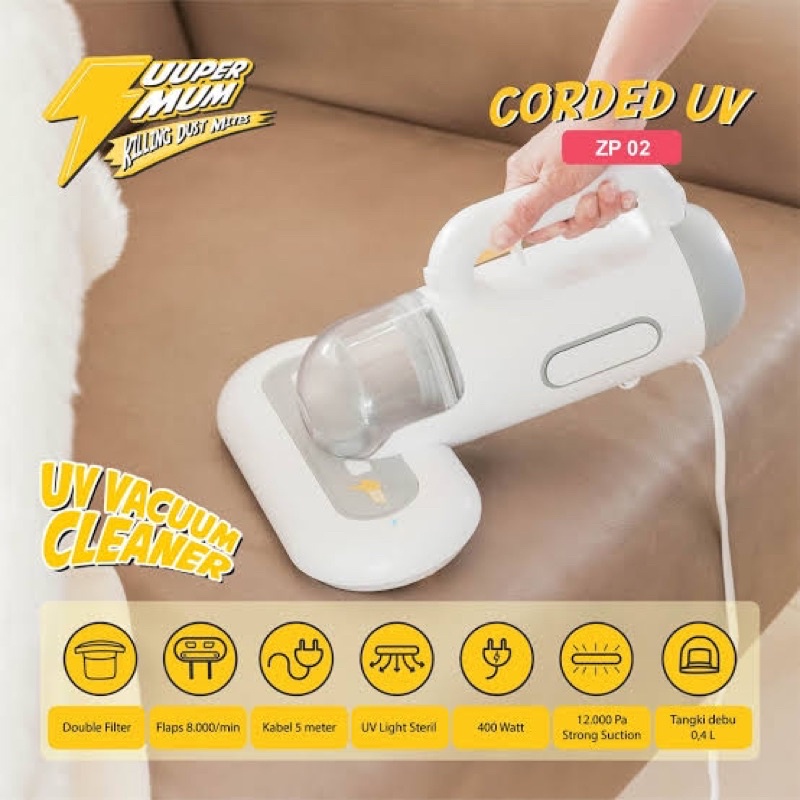 vacuum bed uv dust mites kasur zuupermum hisap debu anti tungau led filter hepa
