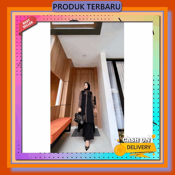 Silahkan Baju Tunik Wanita Terbaru 2021 Tunic Import Cewek Lengan Panjang Bahan Kaos Adem Polos Keki