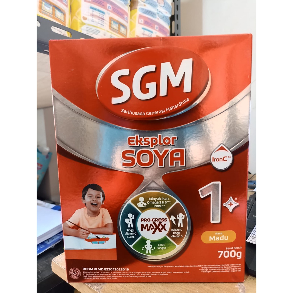 SGM Eksplore soya 1+ madu, Vanila 700 gr