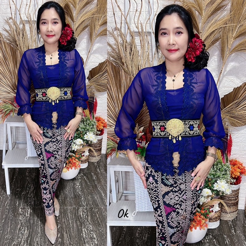 kebaya jadi bordir motif melati